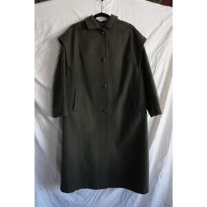 Vintage Westbury Bavaria Loden Wool Olive Trench (L)